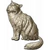 Fluffy Sitting Cat - CNC-ready STL Relief