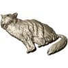 Fluffy Sitting Cat - CNC-ready STL Relief