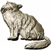Fluffy Sitting Cat - CNC-ready STL Relief