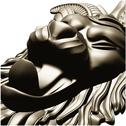 Mythic Chimera Head STL - High-Relief 3D Model for CNC