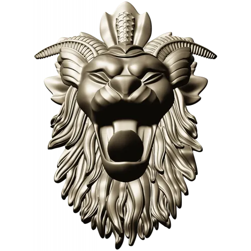 Mythic Chimera Head STL - High-Relief 3D Model for CNC
