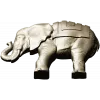 3D модель слона в формате STL для ЧПУ - реалистичная скульптура с попоной