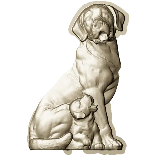Devoted Retriever - detailed STL 3D model for CNC carving