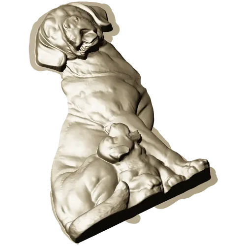 Devoted Retriever - detailed STL 3D model for CNC carving