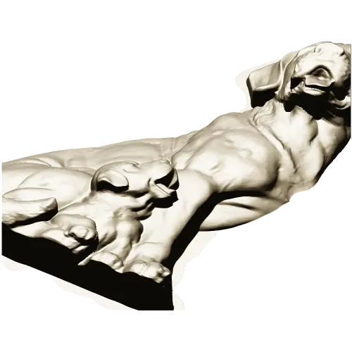 Devoted Retriever - detailed STL 3D model for CNC carving