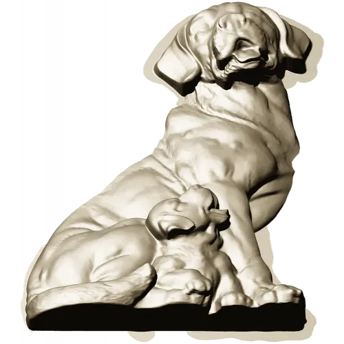 Devoted Retriever - detailed STL 3D model for CNC carving