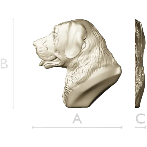 Labrador Retriever Head Relief - STL 3D Model for CNC