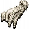 Sitting Dog Relief STL for CNC Wood Carving
