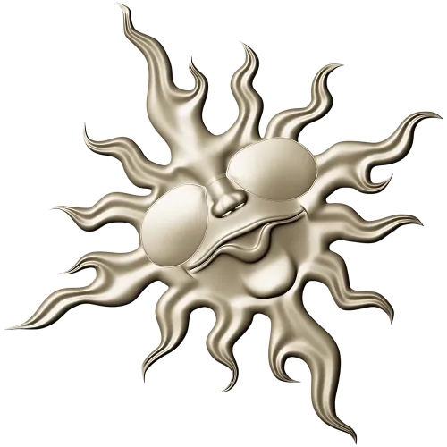 Sunface with Sunglasses - high-relief 3D STL model for CNC carving