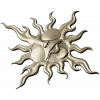 Sunface with Sunglasses - high-relief 3D STL model for CNC carving