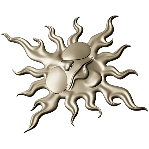 Sunface with Sunglasses - high-relief 3D STL model for CNC carving