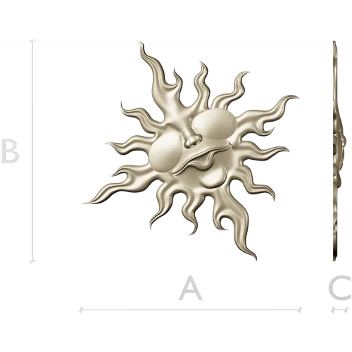 Sunface with Sunglasses - high-relief 3D STL model for CNC carving