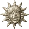 Radiant Sunling - Sun Face High-Relief STL