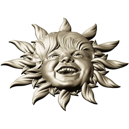 Radiant Sunling - Sun Face High-Relief STL