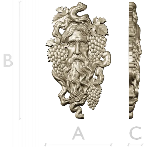 Elder of the Vine - detailed 3D STL model for CNC