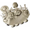 Sunny Accordion Elders - STL 3D model for CNC relief carving