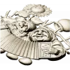 Sunny Accordion Elders - STL 3D model for CNC relief carving