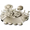 Sunny Accordion Elders - STL 3D model for CNC relief carving
