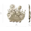 Sunny Accordion Elders - STL 3D model for CNC relief carving