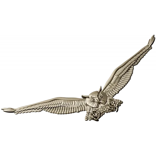 Owl in Flight - STL 3D model for CNC relief carving
