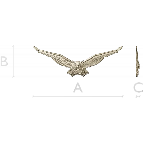 Owl in Flight - STL 3D model for CNC relief carving