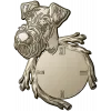Detailed Dog-Themed Wall Clock STL 3D Model for CNC Milling