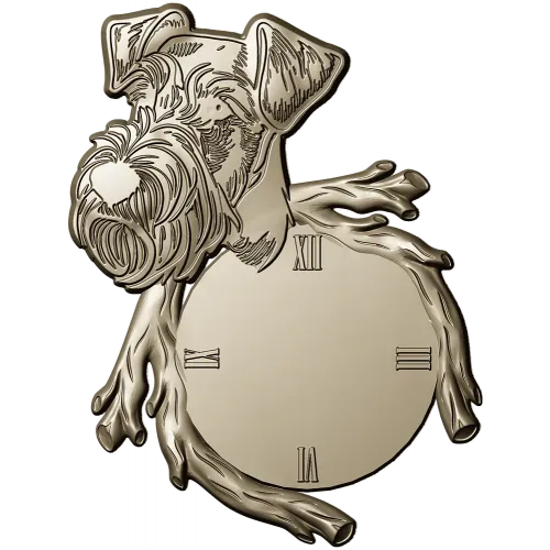 Detailed Dog-Themed Wall Clock STL 3D Model for CNC Milling