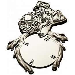 Playful Canine Clock