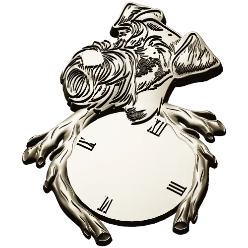 Detailed Dog-Themed Wall Clock STL 3D Model for CNC Milling