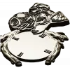 Detailed Dog-Themed Wall Clock STL 3D Model for CNC Milling