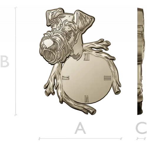 Detailed Dog-Themed Wall Clock STL 3D Model for CNC Milling