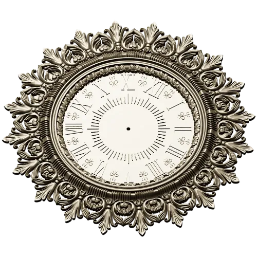 Ornate Classic Clock Face STL Model for CNC Milling