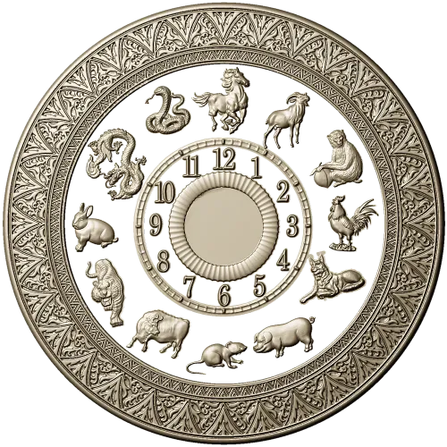 Chinese Zodiac Clock Face STL Model for CNC