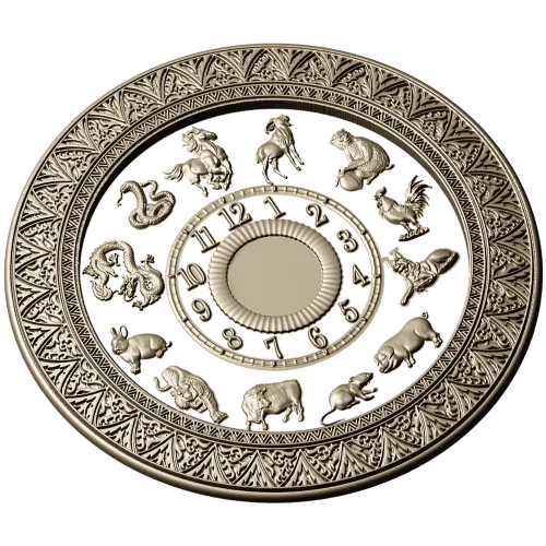 Chinese Zodiac Clock Face STL Model for CNC