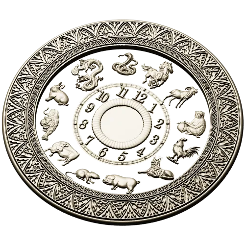 Chinese Zodiac Clock Face STL Model for CNC