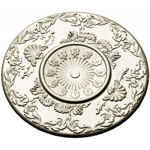 Regal Sunburst Medallion 3D STL Model for CNC Milling