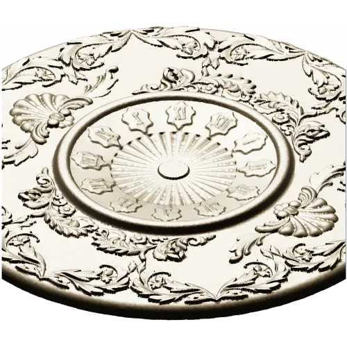 Regal Sunburst Medallion 3D STL Model for CNC Milling