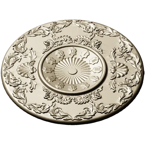 Regal Sunburst Medallion 3D STL Model for CNC Milling