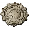 Ornate Baroque Wall Clock 3D Model for CNC Milling