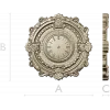 Ornate Baroque Wall Clock 3D Model for CNC Milling