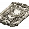 Ornate Baroque Clock Panel 3D STL Model for CNC Milling