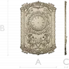 Ornate Baroque Clock Panel 3D STL Model for CNC Milling