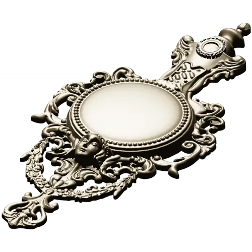 Ornate Renaissance Medallion Clock Frame 3D Model for CNC