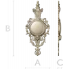 Ornate Renaissance Medallion Clock Frame 3D Model for CNC