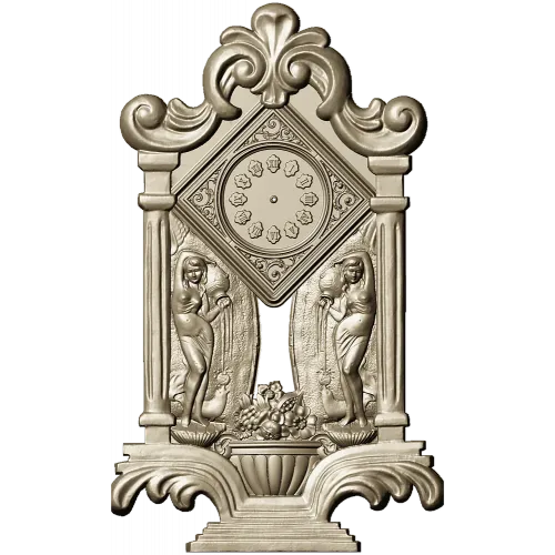 Барельефные декоративные часы для ЧПУ (STL)