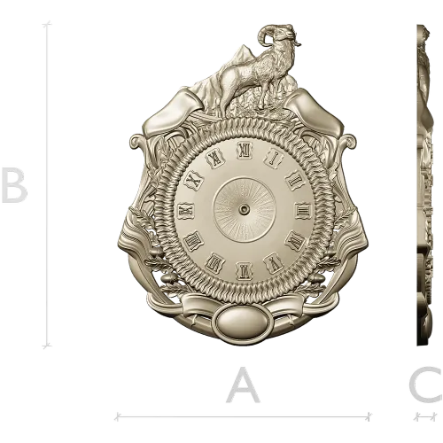Геральдические настенные часы в формате STL с барином