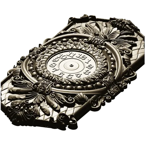 Ornate Hexagonal Decorative Clock Panel STL Model for CNC