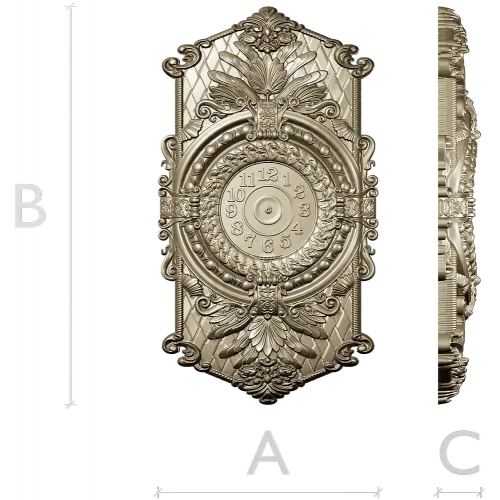 Ornate Hexagonal Decorative Clock Panel STL Model for CNC