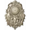 Ornate Baroque Wall Clock STL Model for CNC Milling