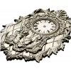 Ornate Baroque Wall Clock STL Model for CNC Milling